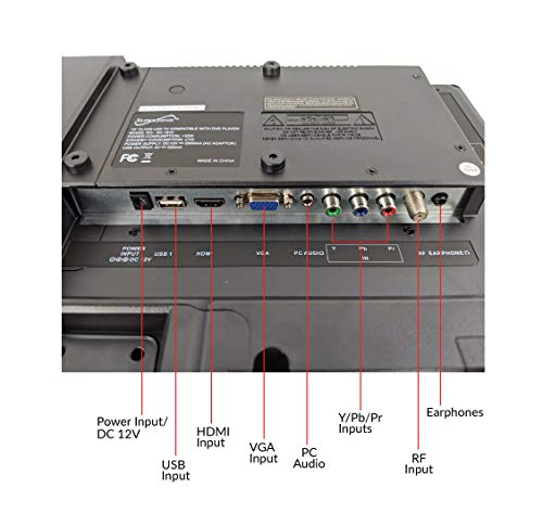 Supersonic SC-1912 19-Inch LED HDTV with 1080p Picture Quality, Built-in DVD Player, HDMI, USB, PC Monitor Capability, and AC/DC Compatibility - Ideal for RVs & Kitchens - Image 7