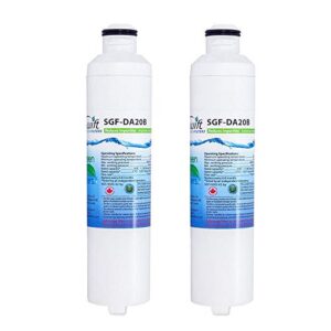 Swift Green Filters SGF-DA20B Compatible Refrigerator Water Filter for DA29-0020B,DA2900019A,DA97-08006A-B,Made in USA,Pack of 2, White