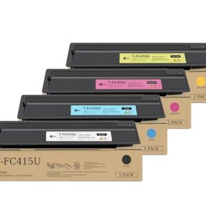 T-FC415U TFC415U Toner Cartridge 4 Pack (BK/C/M/Y) Compatible T-FC415U-K T-FC415U-C T-FC415U-M T-FC415U-Y Toner Replacement for Toshiba E-Studio 2515AC 3015AC 3515AC 4515AC 5015AC Printer