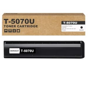 T5070U T-5070U T-5070U-K Black High Yield Toner Cartridge Compatible for Toshiba T-5070U T5070U-K Black 36K Yield for E-Studio 207L 257 357 457 507 Printer (1-Pack, T-5070U-K Black)