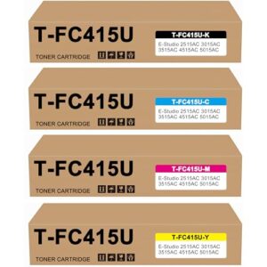 TFC415U Toner Cartridge Replacement for Toshiba T-FC415U for Toshiba 4515AC 2515AC 3015AC 3515AC 5015AC Printer ( 4 Pack)