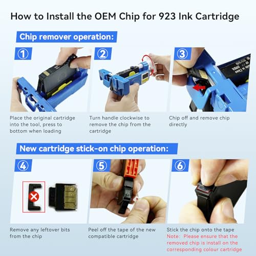 TOKYOINK 923 Ink Cartridges Combo Pack 4 Pack Replacement for HP923 923 Ink Cartridges for OfficeJet 8120 8122e 8123 OfficeJet Pro 8130 8135e 8138e 8139e Printer Latest Version Without Chip 4 Pack - Image 7