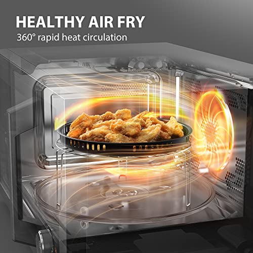 TOSHIBA Countertop Microwave Oven Air Fryer Combo, Inverter, Convection, Broil, Speedy Combi, Even Defrost, Humidity Sensor, Mute Function, 27 Auto Menu&47 Recipes, 1.0 cu.ft/30QT, 1000W - Image 4