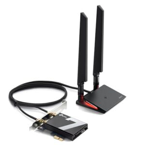TP-Link WiFi 7 BE9300 PCIe WiFi Card for Desktop PC(Archer TBE550E), Tri-Band Wireless Adapter, Bluetooth 5.4, Multicolor Status LED, Supports AMD/Intel Motherboard, Not Compatible with Windows 10