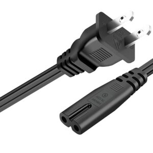 TV Power Cable for LG TV 24″ 28″ 32″ 40″ 43″ 48″ 49″ 50″ 55″ 60″ 65″ 75″ 80″ 85″ Inch, 2-Prong Power Cord Compatible with 43LH570A 55UH6090 55LH575A 55UH6030 32LH500B LG Power Cord Replacement 6FT