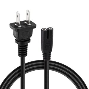 10FT TV Power Cord 2 Prong AC Wall Plug Compatible with Amazon Fire TV 43″ 50″ 55″ 65″ 75″ 4-Series Omni Series 4K UHD Toshiba Hisense Apple Samsung Smart Cable(10FT)