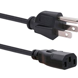 TWTADE Monitor TV Power Extension Cord 6ft 3 Prong 10A 250V 16AWG,Replacement Cable for VIZIO TV,Many televisions I-039