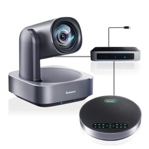 Tenveo VLGroup All-in-One 4K Conference PTZ Camera with Bluetooth Speakerphone System 12X Optical Zoom Wide View Angle Lens Works with Zoom Skype Teams for Room Remote Meeting