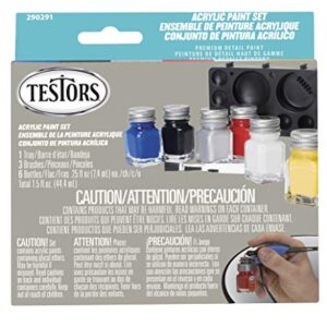 Testors Acrylic Paint Set Primary, Multicolor