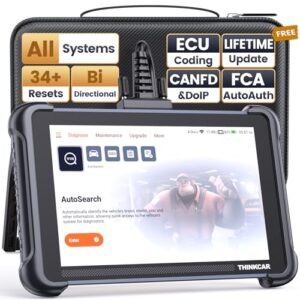 Thinkcar ThinkScan 689 OBD2 Scanner, Bidirectional Scan Tool with Lifetime Free Update, 34+ Reset, 3000+ Active Test, ECU Coding, PMI, All System Diagnostic Scanner for Car, CANFD & DOIP, FCA SGW