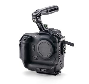 Tilta Camera Cage Base Kit Compatible with Canon R1 in Black | ARCA Plate for Tripods & DJI Gimbals | Top Handle, 1/4″-20, 3/8″-16, Cold Shoe Mounting Points for Accessories | HDMI/USB-C Clamp