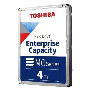 Toshiba 4TB Enterprise Internal Hard Drive – MG Series 3.5″ SATA HDD for Server, Storage, 24/7 Operation, Hyperscale, Cloud (MG04ACA400E)