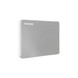 Toshiba Canvio Flex 2TB Portable External Hard Drive USB-C USB 3.0, Silver for PC, Mac, & Tablet – HDTX120XSCAA