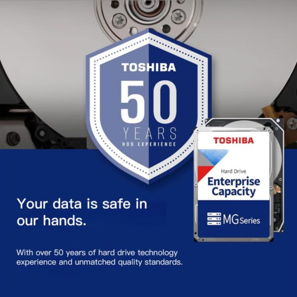 Toshiba MG09 MG09ACA16TE 16 TB Hard Drive - 3.5 Internal - SATA [SATA/600] - Conventional Magnetic Recording [CMR] Method - Image 3