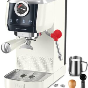 Tuni E2 58mm Espresso Machine 20Bar Espresso Maker, Dual Boiler Coffee Maker with 10mm Steam Milk Frother, Semi-automatic Coffee Machine with UKLA Pump for Espresso,Cappuccino, Gift for Coffee Lover