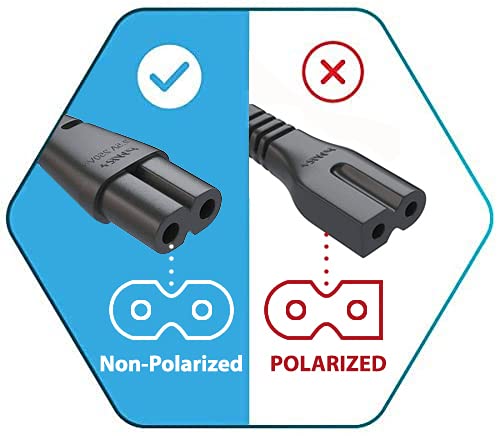 Tv Power Cord 12Ft Cable for Samsung LG TCL Sony: Apple Tv Insignia Sharp Toshiba JVC Hisense 4k 8k UHD Crystal Tizen Smart Roku Google Quantum Panasonic HDR LED QLED 2 Prong UL Listed - Image 3