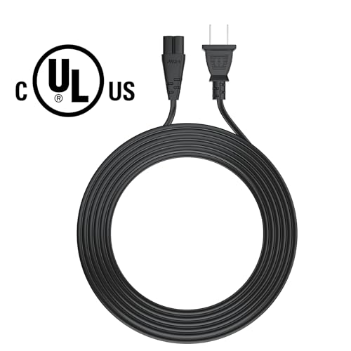 Tv Power Cord 12Ft Cable for Samsung LG TCL Sony: Apple Tv Insignia Sharp Toshiba JVC Hisense 4k 8k UHD Crystal Tizen Smart Roku Google Quantum Panasonic HDR LED QLED 2 Prong UL Listed - Image 5