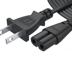 Tv Power Cord 12Ft Cable for Samsung LG TCL Sony: Apple Tv Insignia Sharp Toshiba JVC Hisense 4k 8k UHD Crystal Tizen Smart Roku Google Quantum Panasonic HDR LED QLED 2 Prong UL Listed