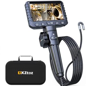 Two-Way Articulating Borescope, Industrial Endoscope with 0.33in Articulated Snake Camera, Video Inspection Scope with Light for Automotive Aircraft Mechanics- 5.5FT