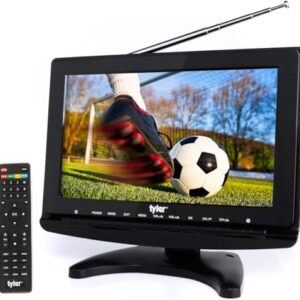 Tyler TTV706 10″ LCD TV 1080P Widescreen, Portable, AC/DC, Detachable Antennas, HDMI, USB, RCA, FM Radio, Built in Digital Tuner, AV Inputs, (3) Antennas, Remote Control