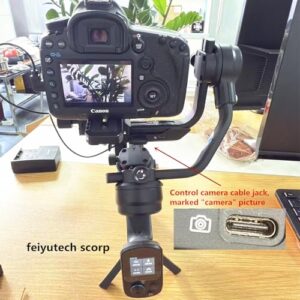 FeiyuTech Stabilizer ak2000c/s scorp/2/c g6max Connects Camera Control Data Cable for Canon EOS M50,M50 II,200D II/250D,850D,90D,5D Mark IV,5DS R (FY-Micro USB)