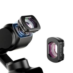 ULANZI F35 Pocket 3 Wide Angle Lens, 112° Wide-Angle Lens Compatible with DJI Osmo Pocket 3 Accessories, Magnetic Attach/Double-Sided Coated/HD Optical Glass