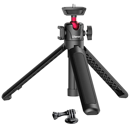ULANZI MT-16 Extendable Mini Camera Tripod, 4 Levels Adjustment 360° Ball Head Cold Shoe Lightweight Portable Vlog Travel Selfie Stick Handle Grip Desktop Webcam Tripod for DSLR Action Camera - Image 2