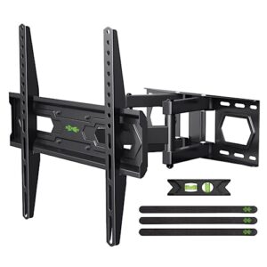 USX MOUNT TV Wall Mount for 32-65 inch Flat Screen/LED/4K up to 110lbs, Full Motion TV Mount Bracket with Swivel & Tilt Articulating Dual Arms, Max VESA 400x400mm, Fits 12/16″ Wood Studs
