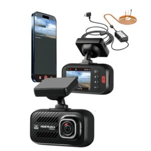 VIGORPLUS V263WX 4K Dash Cam Combo – Front Camera with STARVIS Sensor, GPS, Wi-Fi, 24-Hour Parking Mode with V16X Hardwire Kit, G-Sensor, Loop Recording, Night Vision, Supports 256GB microSD