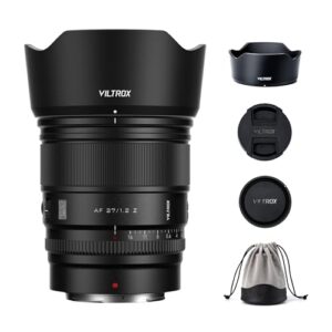 VILTROX 27mm f/1.2 Z Lens for Nikon Z Mount, Auto Focus PRO 27mm f1.2 Large Aperture Auto Focus Prime Lens for Nikon Z-Mount Mirrorless Camera Z5, Z50, Z6, Z6II, Z7, Z7II, ZFC, Z30, Z9, Z8, ZF