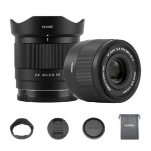 VILTROX 40mm F2.5 E-Mount AF Full Frame Large Aperture Microsingle Camera Lens Auto Focus Format Portrait Lens for Sony a7 a7R/S/C a7II a7RII/SII a7III a7RII/SII a7IV a7RIV a9 a9II A1