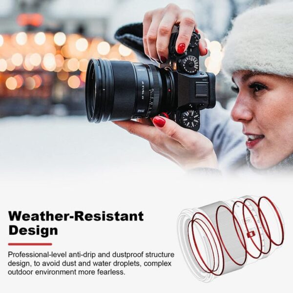 VILTROX 75mm f1.2 F/1.2 Fuji X Mount PRO APS-C Prime Lens Autofocus Large Aperture Lens for Fujifuilm X Mount Cameras X-T5 X-H2S X-S10 X-T30II X-T20 X-T10 X-T4/-T3/-T2/-PRO3/-M1/-H1/-E4 Black - Image 3