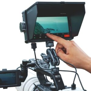 VILTROX DC-A1 Camera Monitor, 7inch 2800nits Ultra Bright Touchscreen Field Monitor with Full HD 1920×1080, HDMI 2.0 in/Out, Custom LUT, Histogram, Waveform, Sunshade, for Video Shooting