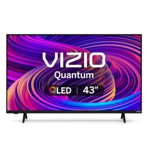 VIZIO 43-inch QLED Quantum Smart TV VQD43M-0801, HDR, Dolby Vision HDR, WiFi 6, Bluetooth Headphone Capable, Apple AirPlay, Google Cast Built-in, 120fps @1080p PC Gaming, 4K, New