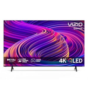 VIZIO 65-inch Quantum 4K QLED Smart TV with Dolby Vision, 120FPS @ 1080p PC Gaming, WiFi 6, Bluetooth Headphone Capable, Apple AirPlay, Chromecast Built-in (New)- M65Q6-L4