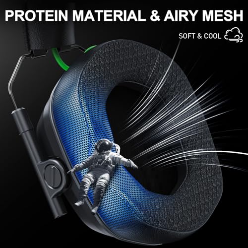 VK81 2.4GHz Wireless Gaming Headset for PS5, PS4, PC - Bluetooth Gaming Headphones with Noise Canceling Mic, Low Latency, Stereo Sound, 50+Hr Battery, RGB Headset Game Boy Accessories, Black - Image 7