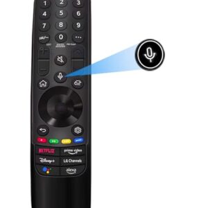 Voice-Magic-Remote Compatible with LG-TV-Remote-Replacement – for LG Smart TV UHD OLED QNED NanoCell WebOS 4K 8K, for Original AKB76039902 MR24-21GA with Voice and Pointer, 2-Year Warranty