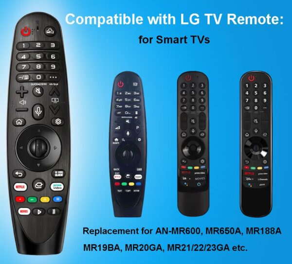 Voice-Magic-Remote-LG-Smart-TV-Remote-Control-Replacement for LG TV Remote for UHD OLED QNED WebOS ThinQ AI Smart TV Original Magic Remote AKB75855501 MR20GA Netflix/Prime/Google/Alexa Voice/Pointer - Image 4