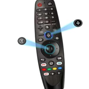 Voice-Magic-Remote-LG-Smart-TV-Remote-Control-Replacement for LG TV Remote for UHD OLED QNED WebOS ThinQ AI Smart TV Original Magic Remote AKB75855501 MR20GA Netflix/Prime/Google/Alexa Voice/Pointer