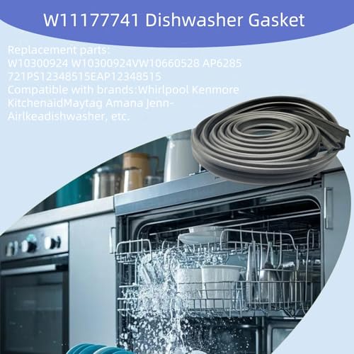 W11177741 Dishwasher Door Seal for Whirlpool Maytag KitchenAid Kenmore - Dishwashers Door Gasket Replaces W10300924 W10660528 W10300924V - Image 6