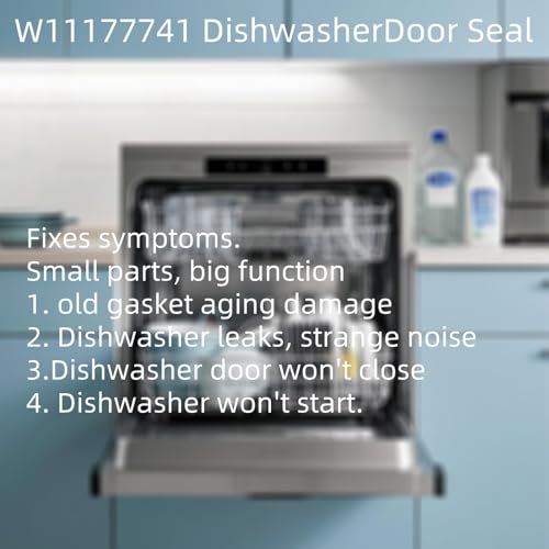W11177741 Dishwasher Door Seal for Whirlpool Maytag KitchenAid Kenmore - Dishwashers Door Gasket Replaces W10300924 W10660528 W10300924V - Image 7