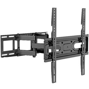 WALI Full Motion TV Wall Mount for Most 32-70 inch Flat Curved TVs, Swivel Extension Tilting Leveling TV Mount Bracket Max Mounting Holes 400x400mm, Holds up to 88 lbs & 12/16″ Wood Studs