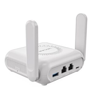 WAVLINK AX3000 Travel Router Portable WiFi 6 Router with Gigabit Ethernet, WireGuard/OpenVPN, Pocket-Sized for Business Travel, Secure Hotspot for Hotel/Cruise Ship/RV/Airplane