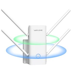 WAVLINK AX3000 WiFi 6 Extender Signal Booster for Home,3000Mbps Dual Band (5GHz/2.4GHz) WiFi Repeater,WiFi Repeater Signal Booster with Gigabit Ethernet Port,Access Point,1-Tap Setup