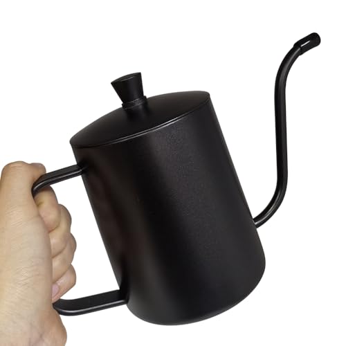 WELLLINK Pour Over Coffee Kettle 20oz 600ML, Leak Proof One-Piece 304 Stainless Steel Gooseneck Kettle with Lid, Food Grade Easy-Clean Narrow Spout & 40 Filters for Home Brewing - Image 7