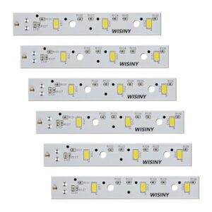 WISINY WR55X26671 LED Light Board Compatible for GE Refrigerator Led Replacement and GE Freezer Light Bulb Replacement Replaces PS11767930, AP6035586, EAP11767930, 4468532 6PCS