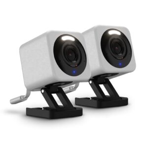 WYZE Cam v4, 2.5K HD WiFi Smart Home Security Camera, Indoor/Outdoor, Pet/Baby Monitor, Motion Activated Spotlight/Siren, Color Night Vision, 2-Way Audio, Compatible with Alexa & Google, Grey, 2 Pack