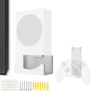 Wall Mount Compatible for Xbox Series S,Wall Shelf Bracket Compatible Kit for XSS System,The Console & Accessories on Wall Near or Behind TV Left/Right,Wall Mount Kit for Xbox Series S