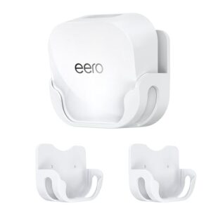Wall Mount Holder for eero 7 Mesh Router & Extender – Secure Mounting Bracket with Cable Management for Dual-Band Wi-Fi 7 Routers & Smart Home Systems – Effortless Installation, Space-Saving (2 Pack)