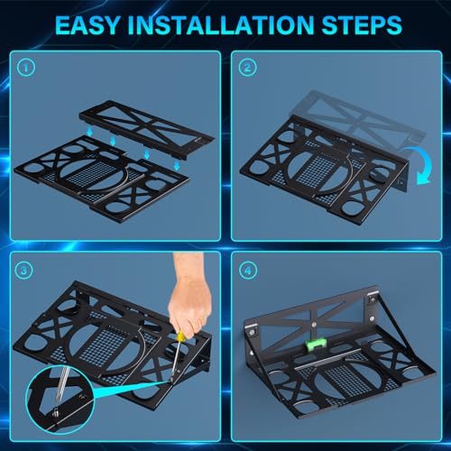 Wall Mount with Cooling Charging Stand for Xbox Series X/S, Luckit Vertical Dual Controller Charger Station Compatible Xbox Series X/S Console Accessories with Cooling Fan, 3 USB Ports&2 Headset Stand - Image 7